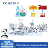 ZONESUN ZS-FAL180D8 Automatic Tabletop Paste Filling Capping and Labeling Line