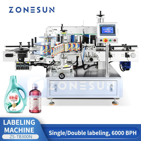 ZONESUN ZS-TB300N Automatic Bottle Labeling Machine | Dual Label