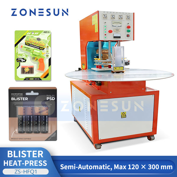 ZONESUN ZS-HFQ1 Industrial Rotary Blister Packing Machine Blister-to-Card Heat Sealer
