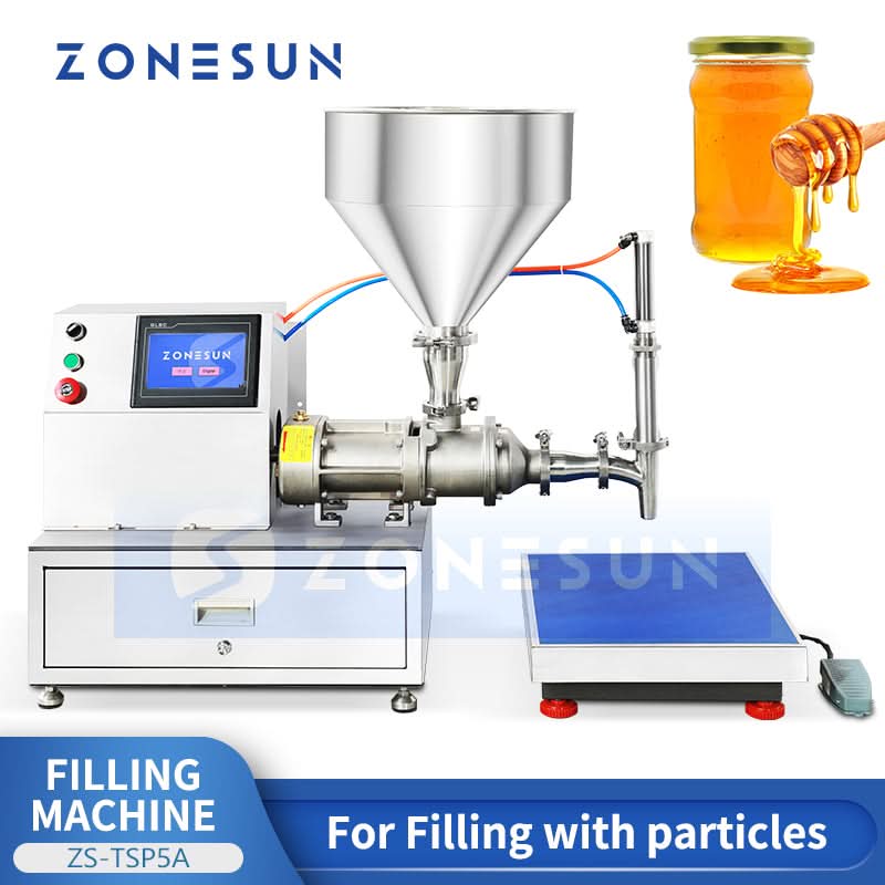 ZONESUN ZS-TSP5A Screw Pump Filling Machine for Viscous Liquids