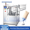 ZONESUN ZS-FS009D dual chamber tube filler sealer – front view with dual hoppers
