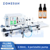 ZONESUN ZS-DTPP4W Automatic 4 Nozzles Desktop Peristaltic Pump Liquid Filling Machine