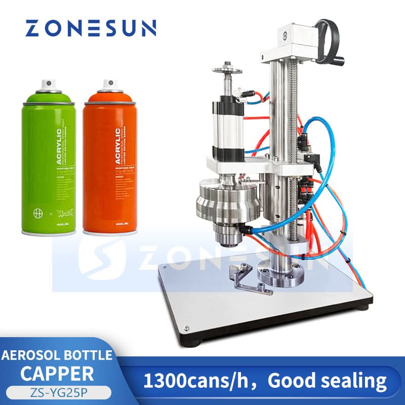 Zonesun ZS-YG25P Pneumatic Aerosol Spray Can Crimping Machine Pneumati