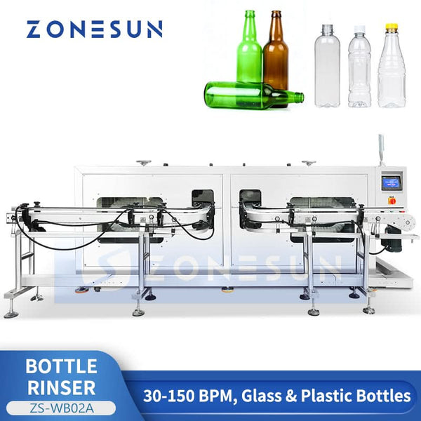ZONESUN ZS-WB02A Industrial Air Water Bottle Washing Machine for Glass Plastic Bottles