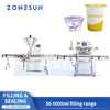 ZONESUN ZS-FAL180G4 Automatic Rotor Pump Weighing Filling and Sealing Line for Paste