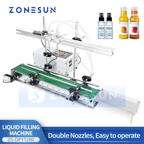 ZONESUN ZS-DPYT200 Dual-Nozzle Liquid Filling Machine Small Filling Line