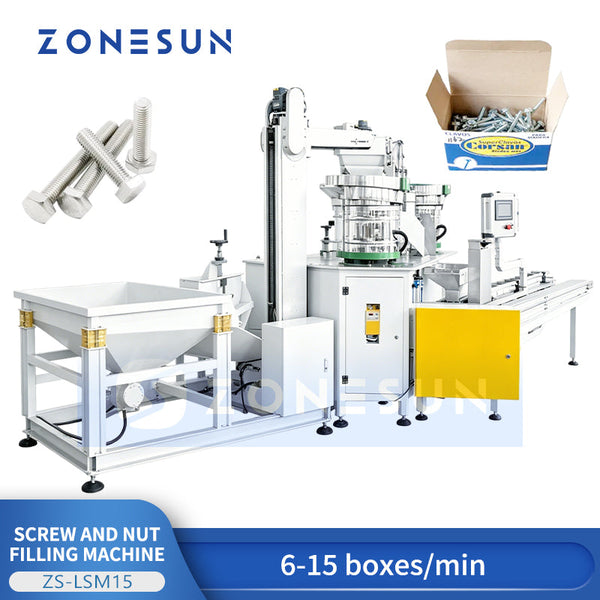 ZONESUN ZS-LSM15 Nut and Bolt Hardware Accessories Packing Machine Screw Granule Filling Machine