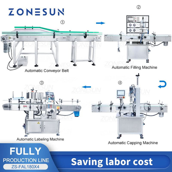 ZONESUN ZS-FAL180X4 Bottle Accumulation Table for Filling Capping Labeling Line