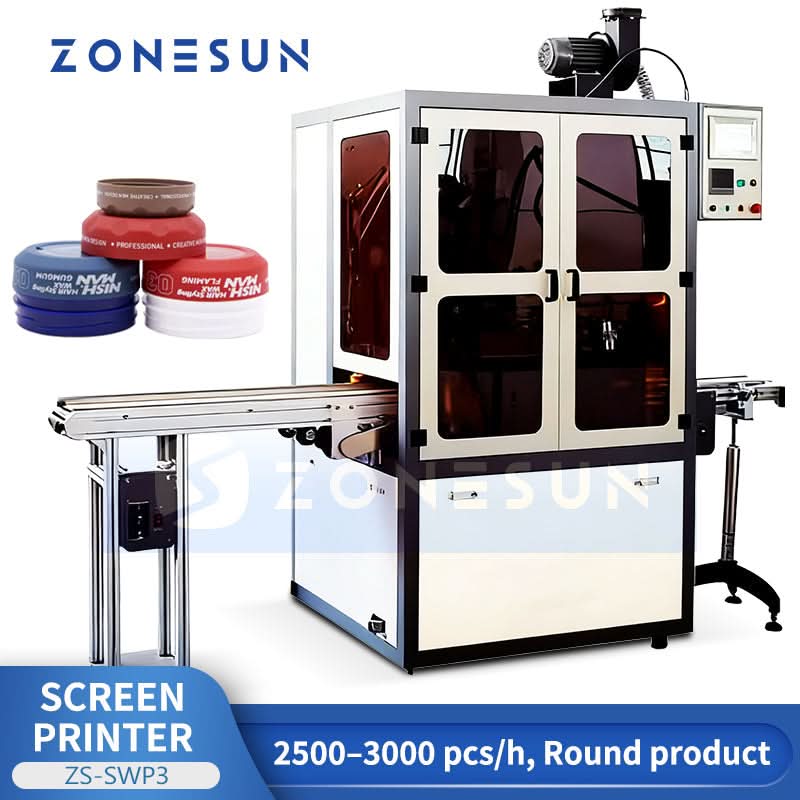 ZONESUN ZS-SWP3 Automatic Bottle and Jar Screen Printing Machine for ...