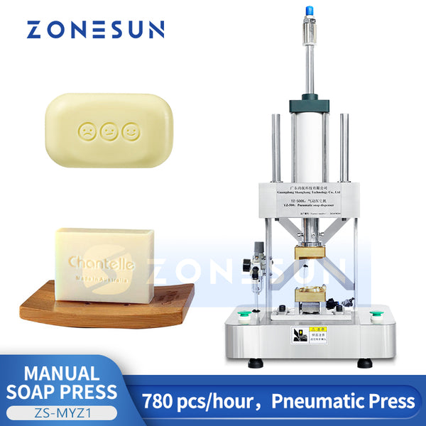 Zonesun ZS-MYZ1 High-Speed Pneumatic Soap Stamping Machine for Custom Bar Molding