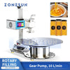ZONESUN ZS-DTFP3 Digital Control Rotary Paste Filling Machine for Honey Sauces Creams