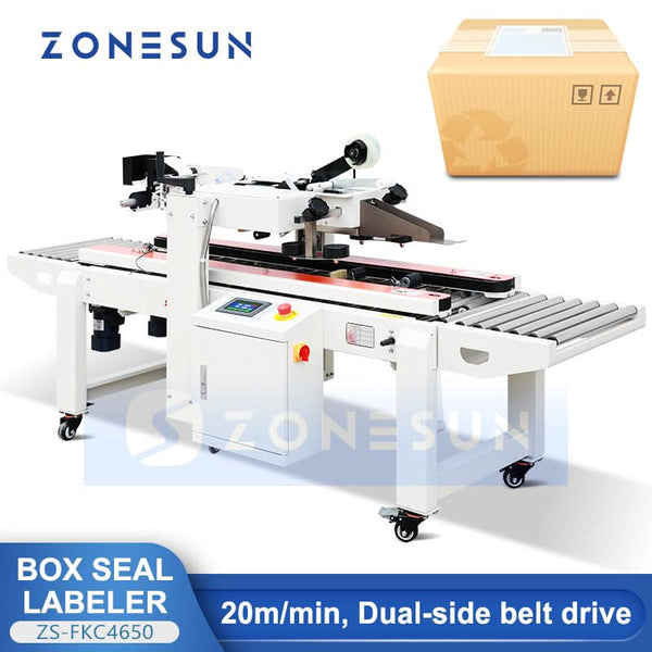 ZONESUN ZS-FKC4650 Automatic Carton Sealer & Labeling Machine