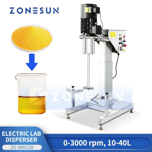 ZONESUN ZS-MX220 Electric Lifting High-Speed Disperser Mixer for Paint Coatings Cosmetics