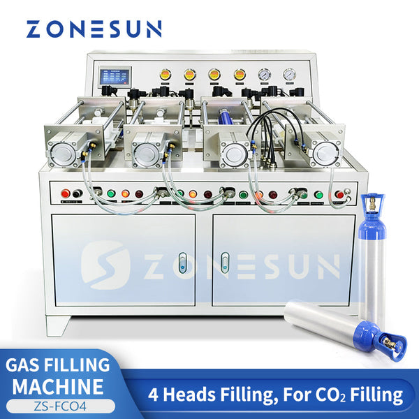 ZONESUN ZS-FCO4 Industrial 4-Head High Pressure CO2 Filling Machine
