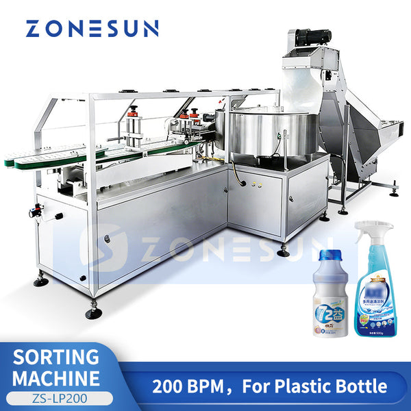 ZONESUN ZS-LP200 Automatic PET Bottle Unscrambler with Integrated Turning Device