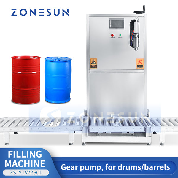 ZONESUN ZS-YTW250L Liquid Filling Machine | 100–250L Gear Pump Nozzle