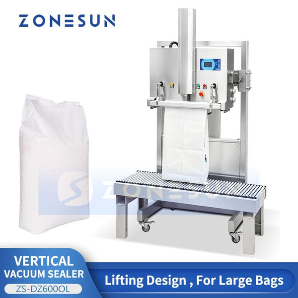 ZONESUN ZS-DZ600OL Vertical Nozzle Vacuum Sealer with Gas Flush for Large Bags