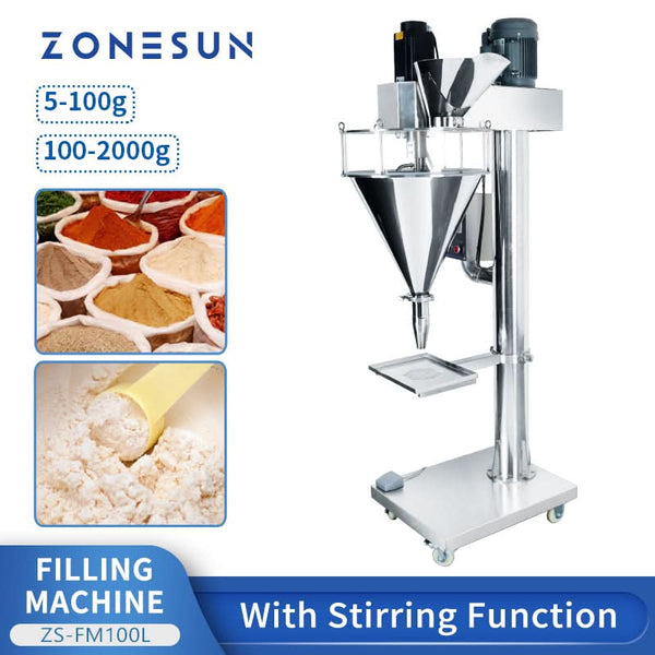 Zonesun ZS-FM100L Semi Automatic Powder Filling Machine Auger Filling Machine