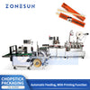ZONESUN ZS-KZ60 High-Speed Automatic Chopstick Packaging Machine Paper Flow Wrapper with Printing