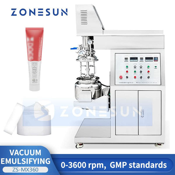 ZONESUN ZS-MX360 Premium Vacuum Homogenizer for Flawless Creams Lotions