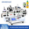 ZONESUN ZS-TB500 Automatic Round Bottle Labeling Machine Single Double Side