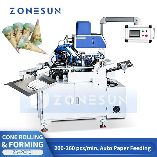 Automatic Ice Cream Paper Cone Sleeve Making Machine | High Speed