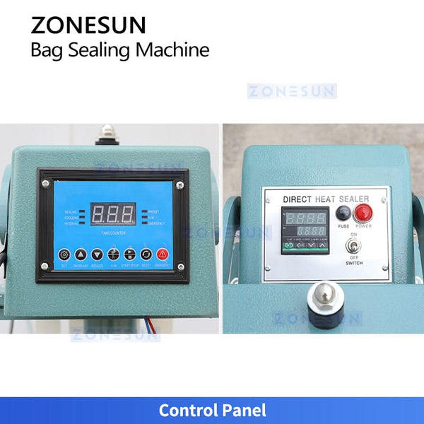 ZONESUN ZS-FK200 Pneumatic Direct Heat Sealer Mylar Foil Pouches Bag Sealing Machine