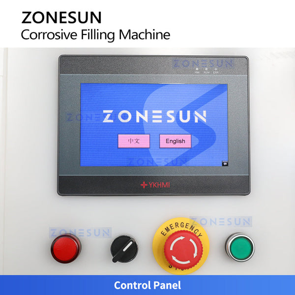 ZONESUN ZS-YTCR12A 12-Head Corrosion-Resistant Filling Machine Bleach Acid Alkali Filler