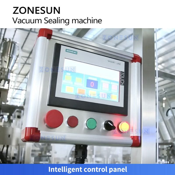 ZONESUN ZS-AFK120 Automatic Vacuum Can Seamer Machine for Milk Powder Packaging Line
