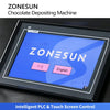ZONESUN ZS-DJ400 Automatic Chocolate Depositing Machine Professional Confectionery