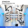 ZONESUN ZS-FSL220 Automatic Liquid VFFS Packaging Machine with Integrated Print and Apply Labeling Machine