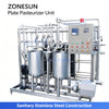 ZONESUN ZS-PRT200 Continuous Plate Pasteurizer with CIP Cleaning System for Milk Juice Liquid Food Processing