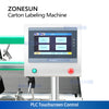 PLC touchscreen control on ZS-TB300T carton labeling machine