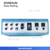 ZONESUN ZS-SPZ51 Automatic Straw Wrapping Machine Plastic Paper PLA Straw Packaging Machine