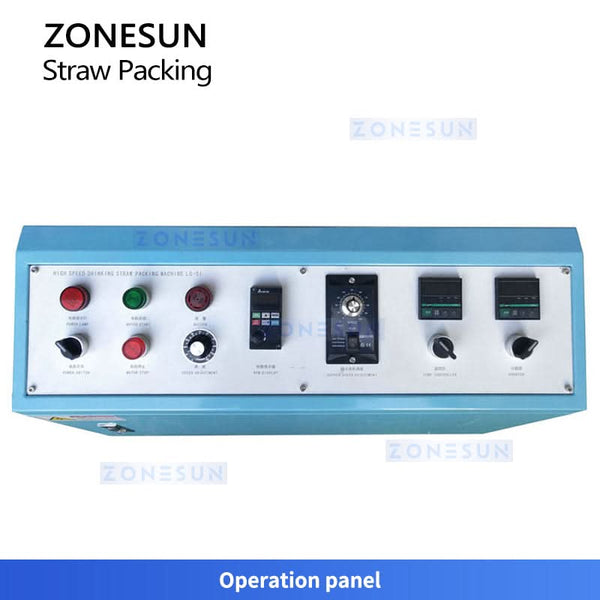 ZONESUN ZS-SPZ51 Automatic Straw Wrapping Machine Plastic Paper PLA Straw Packaging Machine