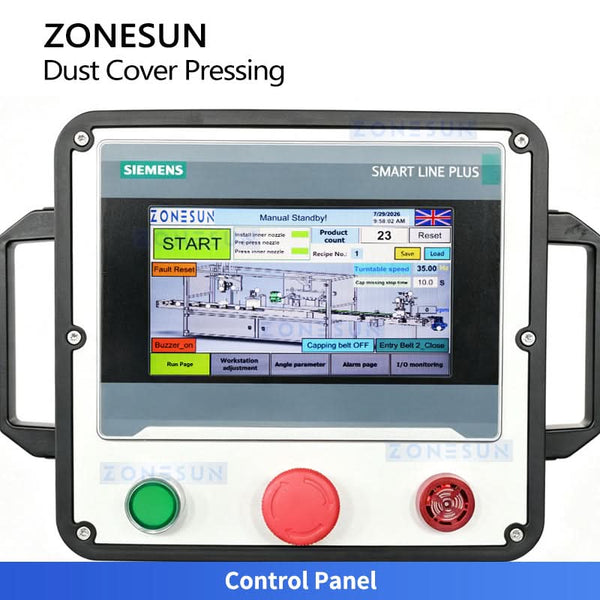 ZONESUN ZS-VTYG03 Automatic Dust Cap Capping Machine Snap Capper Plastic Overcap Pressing