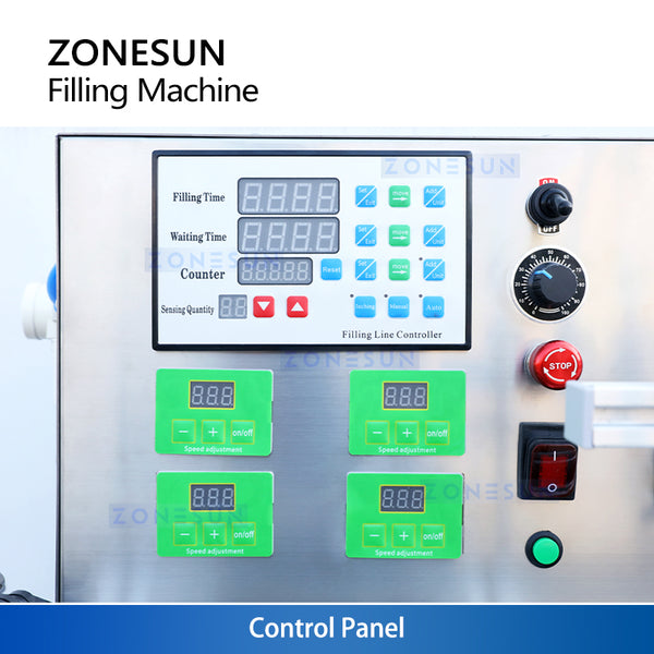 ZONESUN ZS-DTPP4W Automatic 4 Nozzles Desktop Peristaltic Pump Liquid Filling Machine