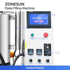 ZONESUN ZS-VTGTL1A Gear Pump Liquid Filling Machine with Heating Mixing Hopper for Lip Gloss Candle Wax