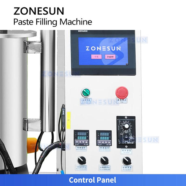 ZONESUN ZS-VTGTL1A Gear Pump Liquid Filling Machine with Heating Mixing Hopper for Lip Gloss Candle Wax