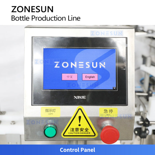 ZONESUN ZS-FAL180YT Dual-Head Dropper Bottle Filling Capping Labeling System