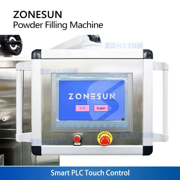 ZONESUN ZS-FM75L Semi-Auto Auger Powder Filler with Weighing Lift System for Protein Coffee Chemical Powder