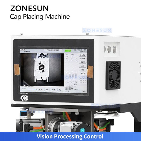 ZONESUN ZS-PG10 Automatic Vision Guided Capping Machine Robotic Pick and Place Bottle Capping System