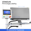 ZONESUN ZS-TB164PO Automatic Round Bottle Print and Apply Labeler Real-Time Sticker Labeler