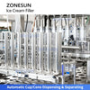 ZONESUN ZS-FS80 Automatic Ice Cream Filling & Sealing Machine | 8-Lane Cup Cone Popsicle Production Line