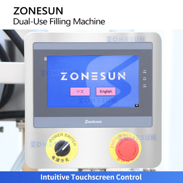 ZONESUN ZS-SVGT4D Automatic Servo-Driven Liquid Paste Filling Machine Cream Lotion Honey