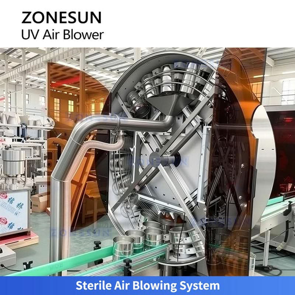 ZONESUN ZS-UVB1 Automatic Bottle & Can UV Sterilization Air Rinsing Machine