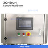 Zonesun ZS-AFK100 Automatic Double Head Can Seamer Seaming Machine for Tin Aluminum Cans Non-rotary