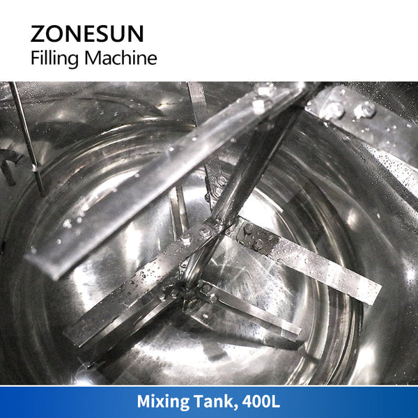 ZONESUN ZS-YT6T-6V Automatic 6-Head Piston Pump Filling Machine with Heated Stirring Hopper