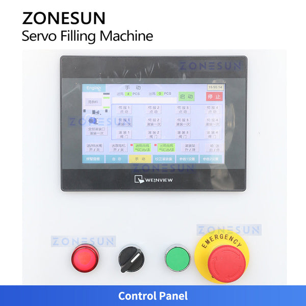 Zonesun ZS-GYCR4A 4-Head Servo Motor Liquid Filling Machine for Corrosive Chemicals Bleach Strong Acid