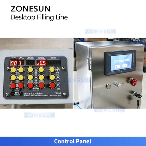 ZONESUN ZS-FAL180DT Automatic Liquid Filling Capping Machine Desktop Small Bottling Line
